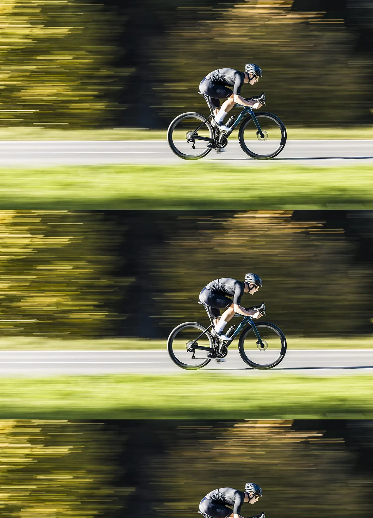 Wielrenner op een elektrische racefiets